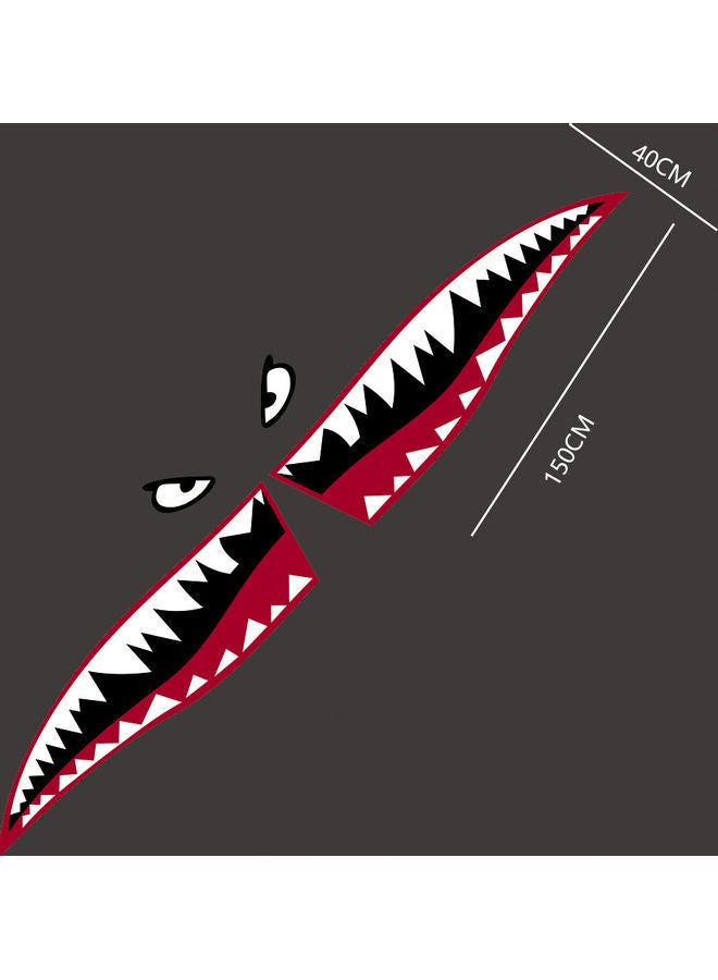 NIBEMINENT Pair Shark Teeth Mouth Reflective Decals Sticker - Image 2