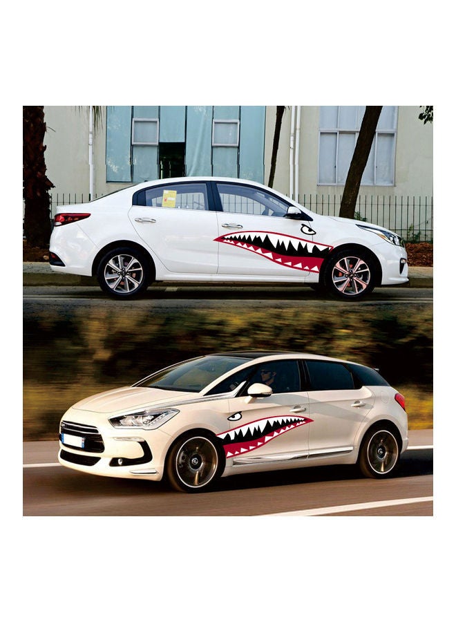 NIBEMINENT Pair Shark Teeth Mouth Reflective Decals Sticker - Image 5