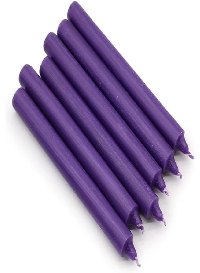 Plain Purple Candles Unscented Straight Tall Dinner Table Long Thin Ideal for Home Decoration Wedding Party Decor (Pack of 10 – 1.5x19cm) - Image 5