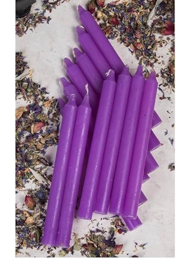 Plain Purple Candles Unscented Straight Tall Dinner Table Long Thin Ideal for Home Decoration Wedding Party Decor (Pack of 10 – 1.5x19cm) - Image 4