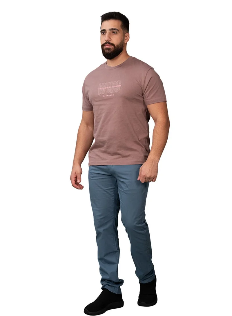 GIORDANO  Men's Slim Fit Cotton Jersey Crew Neck Print Tee | WWS Graphic for Men | Best Price UAE
