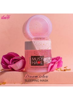 Must Have Dream Glow Sleeping Mask With 24K Gold Overnight Radiant Face Pack For Glowing & Hydrating Skin, Night Gel Mask With Rose Water, Hyaluronic Acid Improve Skin Glow | Halal Certified & Vegan (100G) - pzsku/ZCDCDE3FC6FA22A82EABCZ/45/_/1735816722/b3895d79-7b4e-4832-8236-368678e8f6d8