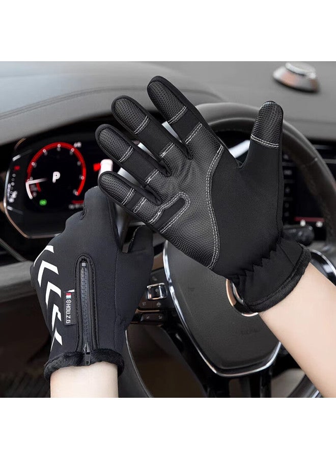 Bejirog Uni Autumn Winter Cycling Gloves Warm Windproof Cold Resistant Non-slip Touchscreen Outdoor Sports Electric Bike Gloves - Image 1