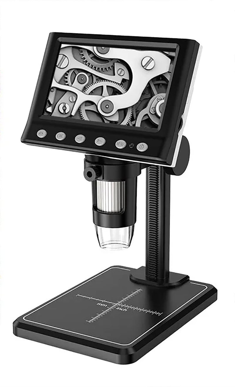 Etzin Digital HD Microscope with 4.3 inches Colour Screen | 50-1000x Adjustable Magnification | USB Connection with Laptop, PC | Built-in MicroSD Card Slot | 2000 mAh Rechargeable Battery - Image 1