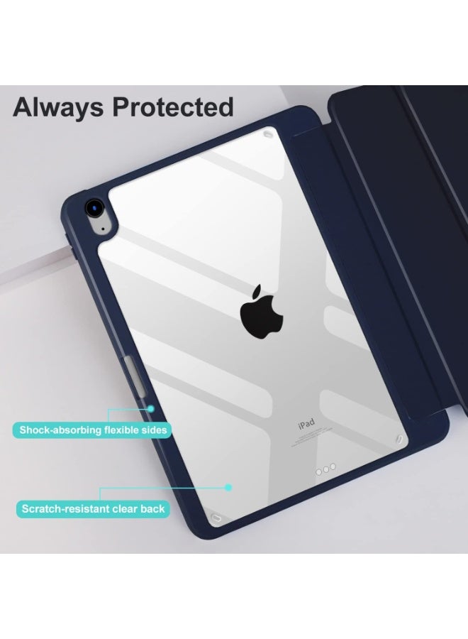 إيفو جراب لجهاز iPad Air 2025 (الجيل السابع) M3 مقاس 11 بوصة مع حامل قلم، غطاء ذكي نحيف مع غطاء خلفي شفاف لجهاز iPad Air 2025 (الجيل السابع) M3 مقاس 11 بوصة، يدعم الشحن اللاسلكي لقلم iPad، خاصية التشغيل/الإيقاف التلقائي - أزرق - Image 4