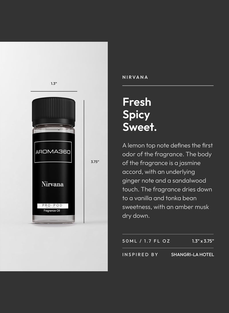 AROMA360 Nirvana Pro-Pod Oil Blend - Hotel Inspired for Luxury Essential Oil Diffusers - Aromatherapy Scent Diffuser Oil - Jasmine, Ginger, and Vanilla  - Image 3