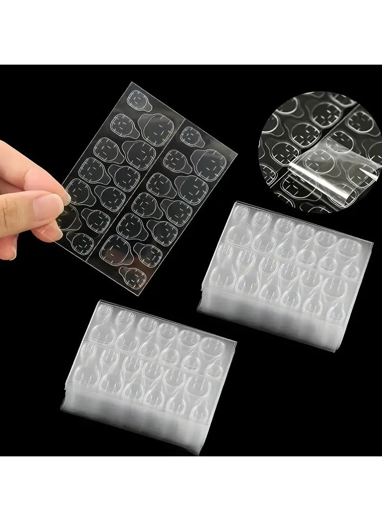 Goolsky 1200pcs/50 Sheets, Waterproof Breathable Jelly Double Sided Adhesive Tabs Nail Glue Sticker False Nail Tips For Manicure (Regular Size)  - Image 1