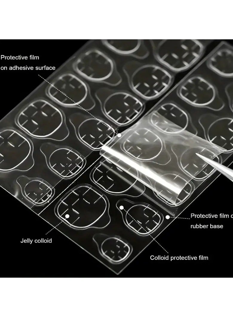 Goolsky 1200pcs/50 Sheets, Waterproof Breathable Jelly Double Sided Adhesive Tabs Nail Glue Sticker False Nail Tips For Manicure (Regular Size)  - Image 4