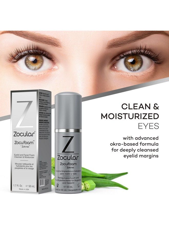 Zocular Zocufoam Eyelid Cleanser Foaming Eyelid Scrub For Blepharitis Demodex And Irritation Stye Treatment For Eyes Natural Ph Balanced Treatment 1.7 Fl Oz (50Ml) - Image 3