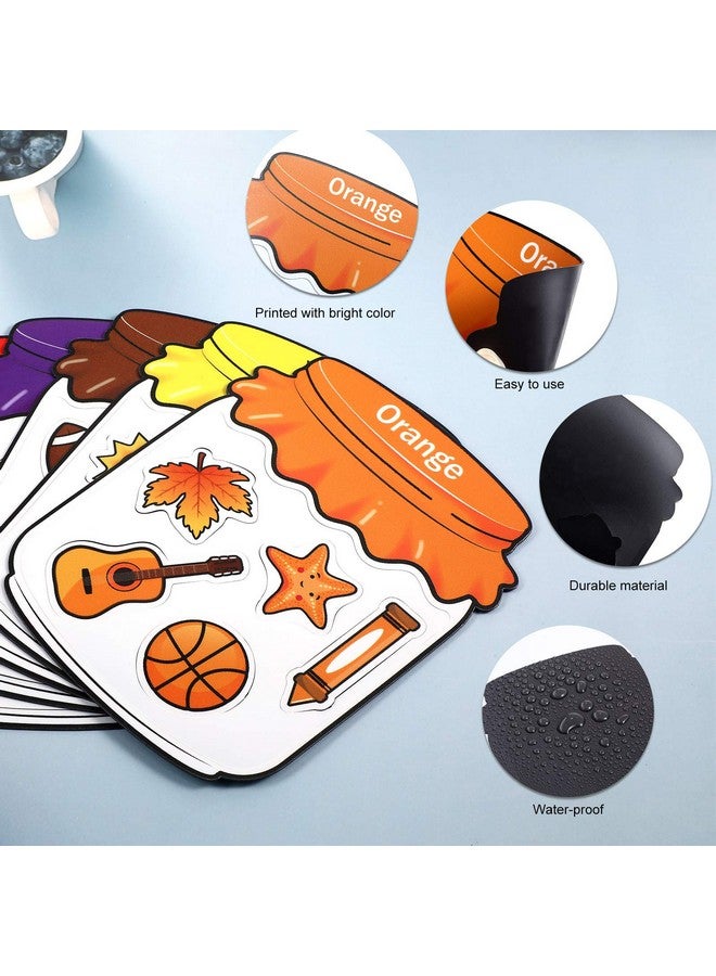 زنون مجموعة فرز مغناطيسية مكونة من 10 قطع للتعرف على الألوان، مغناطيس تعليمي ملون للأطفال الصغار، مغناطيس للثلاجة والسبورة البيضاء، للأطفال فوق سن 3 سنوات - Image 3