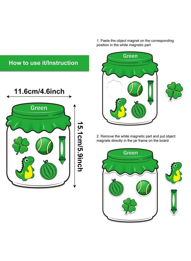 زنون مجموعة فرز مغناطيسية مكونة من 10 قطع للتعرف على الألوان، مغناطيس تعليمي ملون للأطفال الصغار، مغناطيس للثلاجة والسبورة البيضاء، للأطفال فوق سن 3 سنوات - Image 2