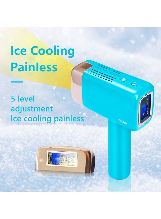 MLAY T14 Painless Ice Compress Hair Removal Device Sky Blue - Image 5