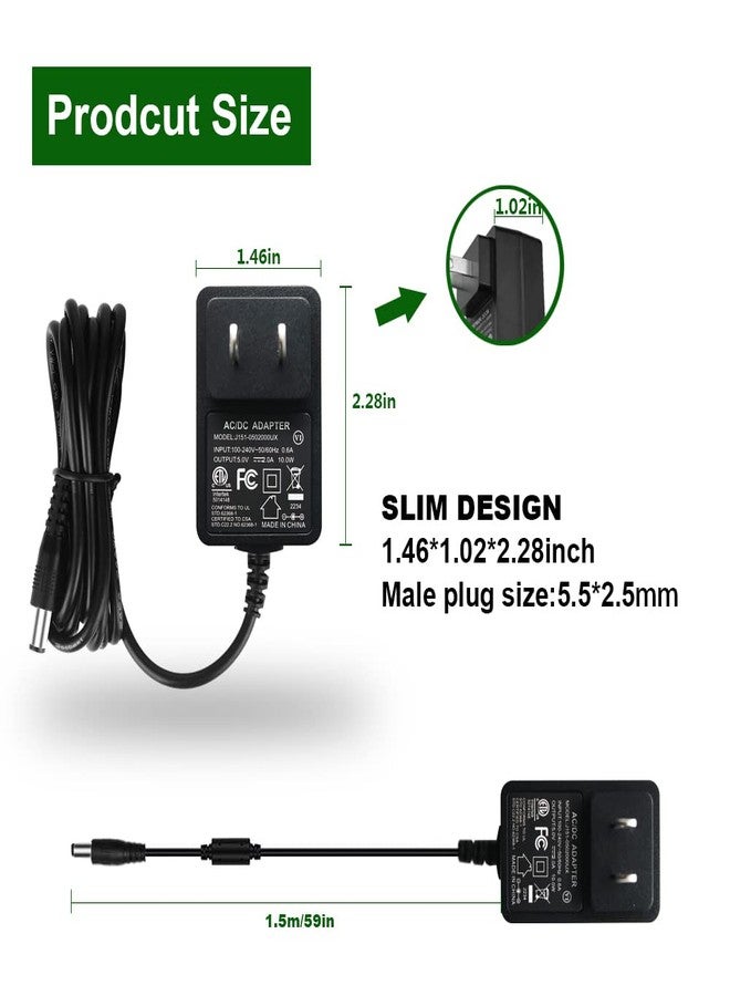 ANKS 5V Baby Swing Replacement AC Adapter Power Cord Compatible for Graco Swing, Simple Swing, Glider LX, Glider Elite, Glider Petite LX, Sweetpeace, Sweet Snuggle, DuetConnect LX, DuetSoothe(Black) - Image 2