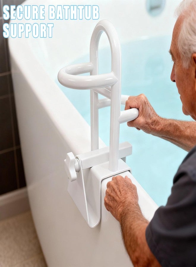 NnsZenith Adjustable Bathtub Safety Rail & Shower Grab Bar for Elderly - Heavy-Duty Support, Height/Width Flexible, Enhanced Bathroom Safety, Sturdy No-Drill Installation, Supports 330 lbs(Upgraded Version) - Image 2