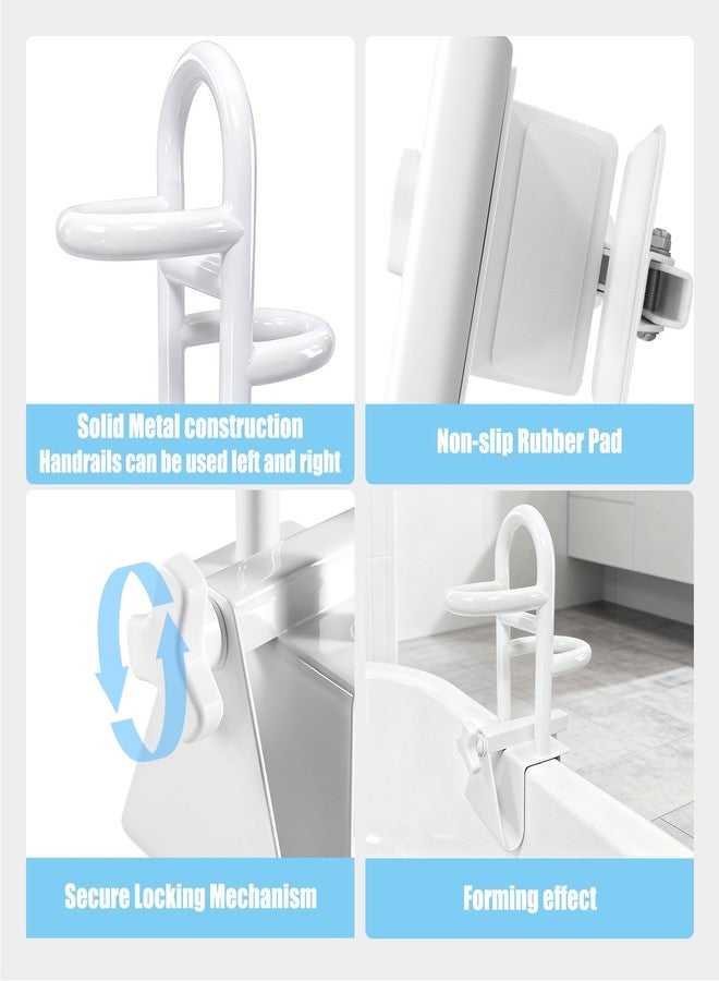 NnsZenith Adjustable Bathtub Safety Rail & Shower Grab Bar for Elderly - Heavy-Duty Support, Height/Width Flexible, Enhanced Bathroom Safety, Sturdy No-Drill Installation, Supports 330 lbs(Upgraded Version) - Image 3