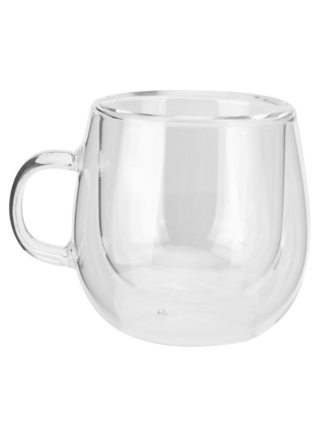150ml DoubleLayer Glass Cup with Handle Transparent Coffee Mug for Home Kitchen Birthday - Image 1