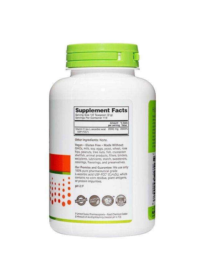 Nutribiotic مسحوق حمض الأسكوربيك فيتامين C، 8 أونصات | درجة صيدلانية L-حمض الأسكوربيك، 2000 ملغ لكل حصة | مكمل دعم الكولاجين الأساسي للمناعة ومضادات الأكسدة | نباتي، خالي من الغلوتين والمواد المعدلة وراثيًا - Image 3