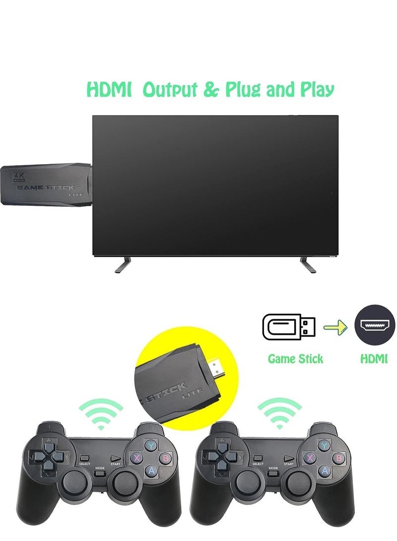 ELTRAZONE Wireless Retro Game Console, Plug and Play Video Game Stick Built in 10000+ Games,9 Classic Emulators, 4K High Definition HDMI Output for TV with Dual 2.4G Wireless Controllers - Image 4