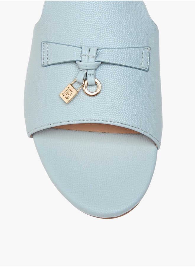 Flora Bella By Shoexpress Lock Accent Slip-On Sandals  - Image 4