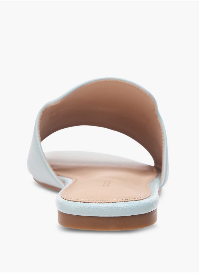 Flora Bella By Shoexpress Lock Accent Slip-On Sandals  - Image 5