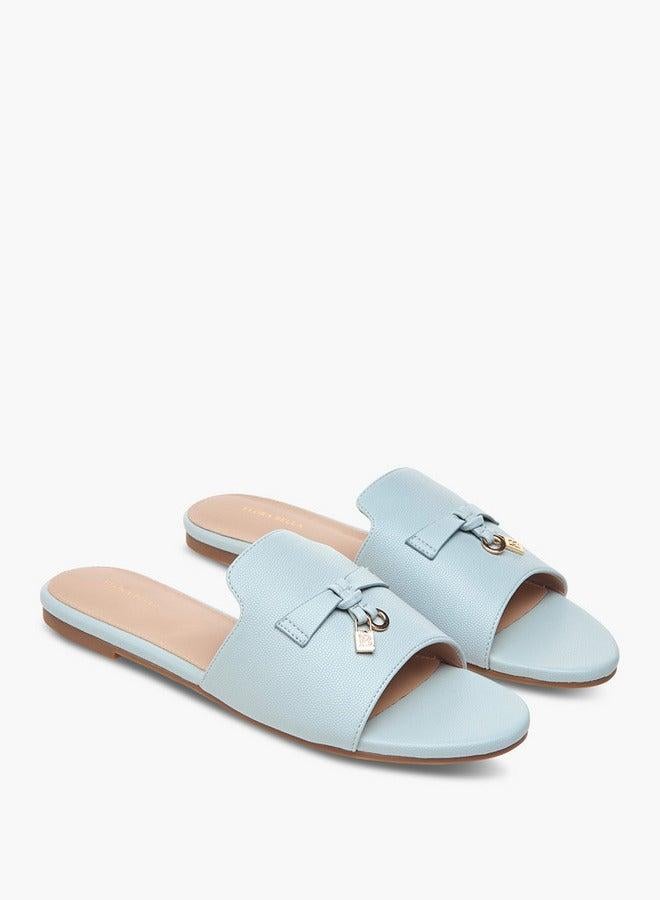 Flora Bella By Shoexpress Lock Accent Slip-On Sandals - Image 3