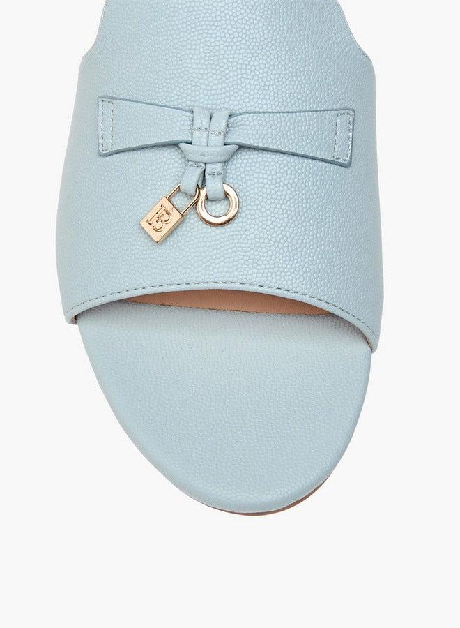 Flora Bella By Shoexpress Lock Accent Slip-On Sandals - Image 4