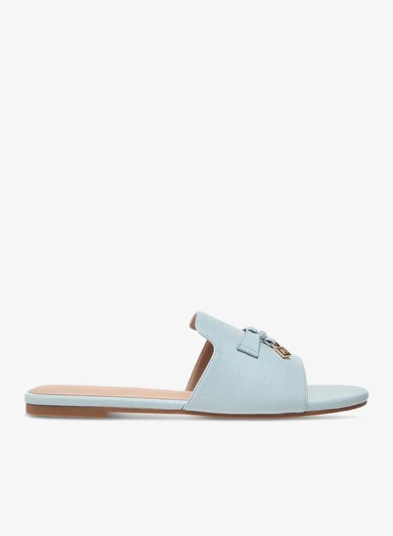 Flora Bella By Shoexpress Lock Accent Slip-On Sandals