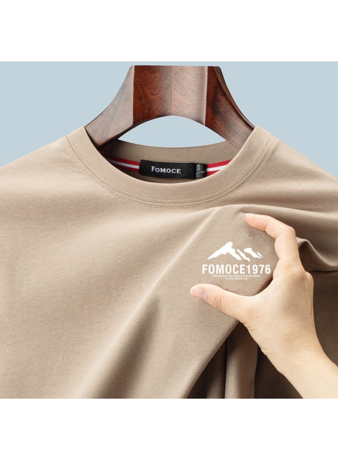Fomoce men's Summer Short Sleeve T-shirt - Simple, Comfortable Solid Color Tee For All Body Types - Image 3