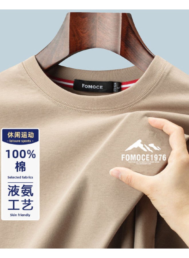 Fomoce men's Summer Short Sleeve T-shirt - Simple, Comfortable Solid Color Tee For All Body Types - Image 1