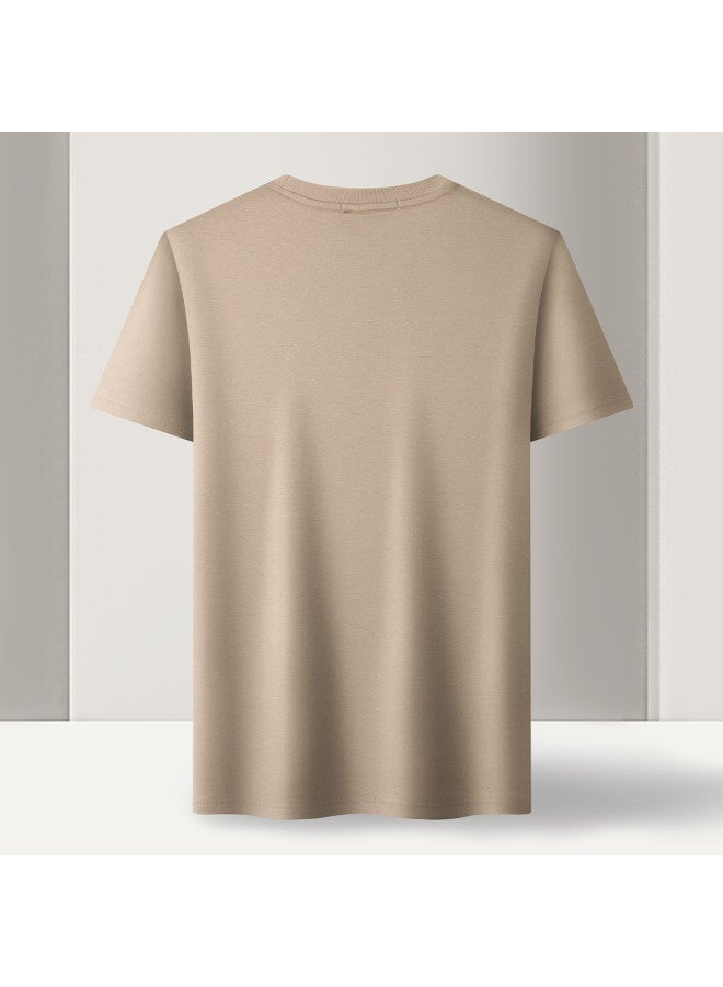 Fomoce men's Summer Short Sleeve T-shirt - Simple, Comfortable Solid Color Tee For All Body Types - Image 5