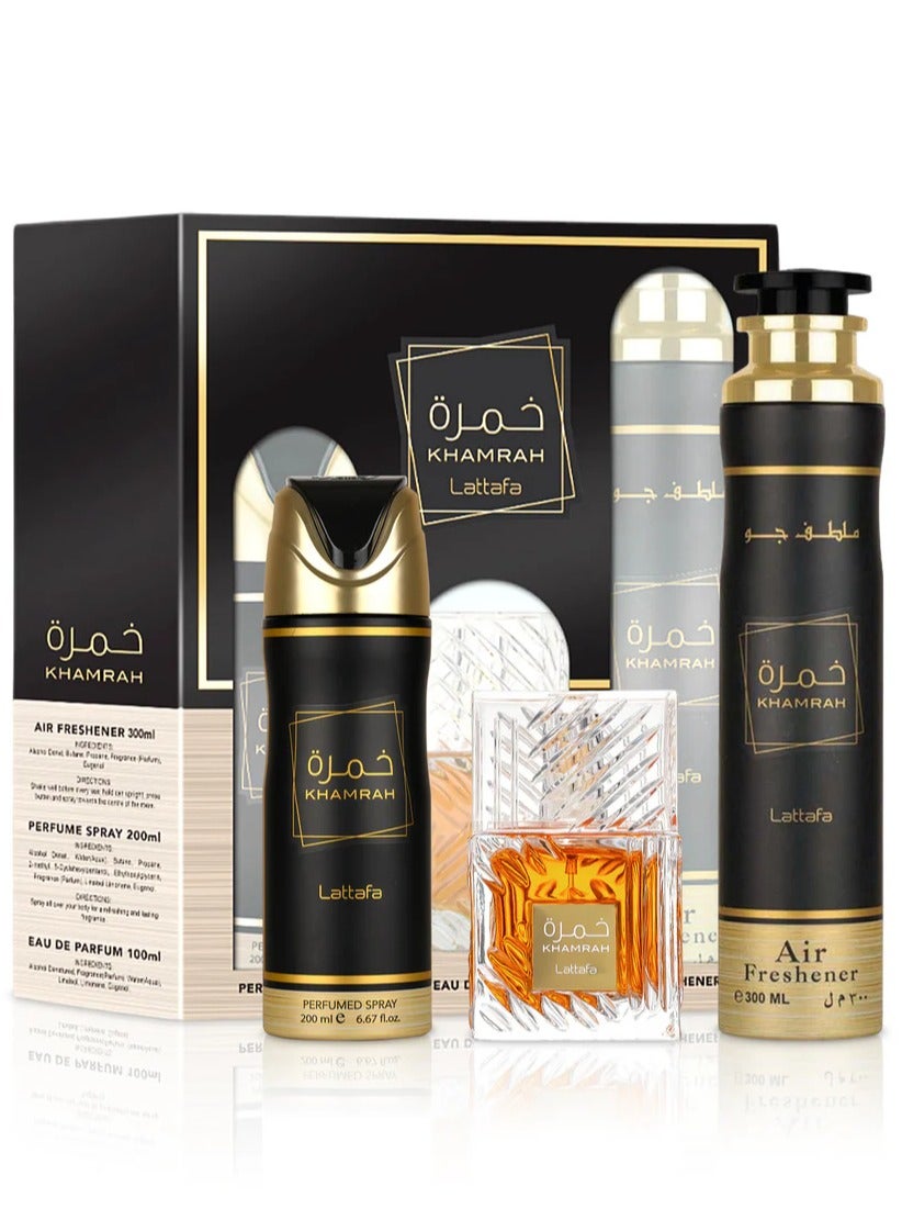 Lattafa Khamrah Gift Set Perfumed Air Freshener Gift Set Lattafa