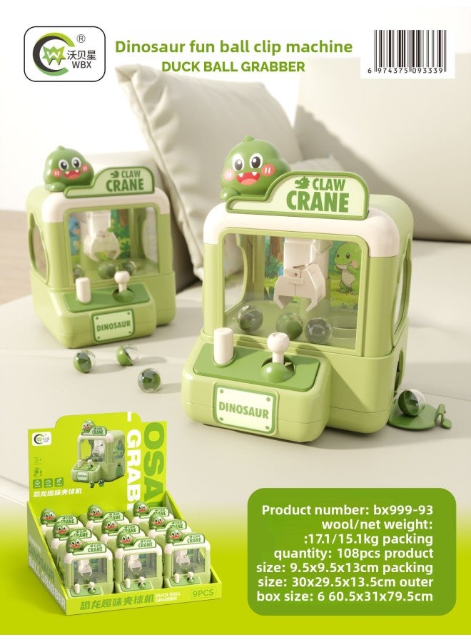 Children's Toy Dinosaur Catch Doll Machine Baby Mini Puzzle Duck Ball Clip Machine Twist Egg Clip Candy Machine