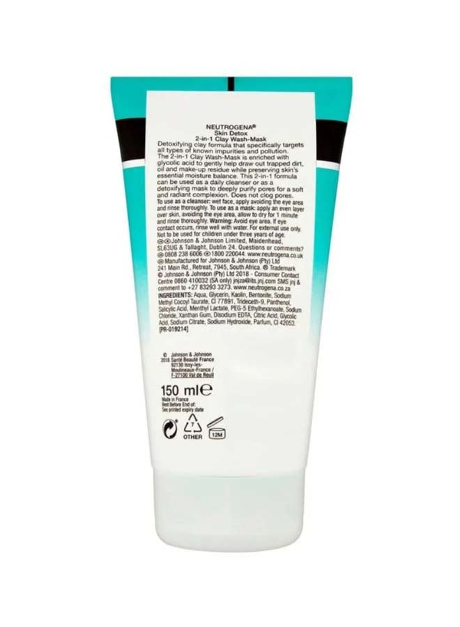 Neutrogena Skin Detox Clarifying Daily Clay Face Wash 150ml - Image 2