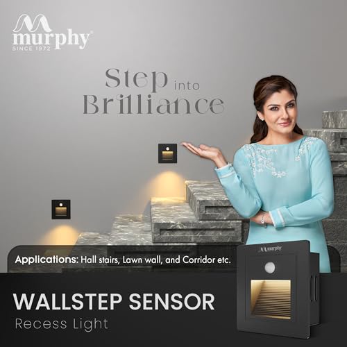 Murphy 3-Watt Conceal Motion Sensor Wall Step Light Outdoor and Indoor LED Foot Light with Aluminium IP65 Grade Waterproof Body (Warm White, Pack of 2) - Image 5