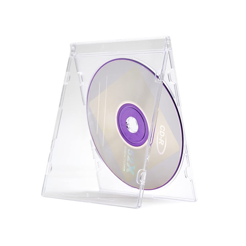 Maxtek Ultra Thin 5.2mm CD DVD Blu-Ray Clear Slim Jewel Case with Built in Frost Clear CD Tray, 25 Pack. - Image 4