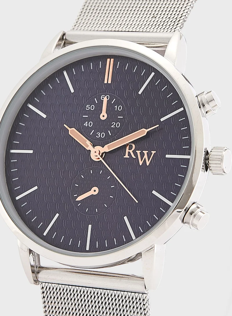 Robert Wood Watch And Cufflinks Gift Set