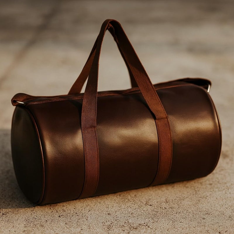 ACORMEK Gym Duffel Bag Unisex PU-Leather Shoulder & Cross-Body Gym Bag |Kit Bag|Sports Fitness Bag|Gym Bag with Adjustable Strap Leatherette for Sports and Travel Bag (Brown) - Image 4