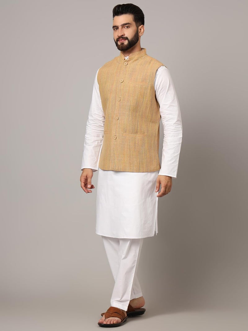 LATEST CHIKAN Men's Nehru Jacket/Waistcoat Sophisticated Ethnic Wear - SARRI-DJ-BG-40 - Image 3