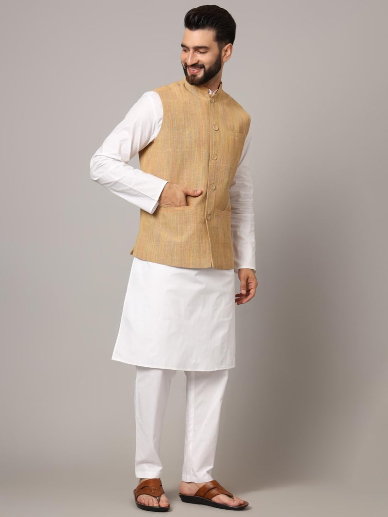 LATEST CHIKAN Men's Nehru Jacket/Waistcoat Sophisticated Ethnic Wear - SARRI-DJ-BG-40 - Image 4