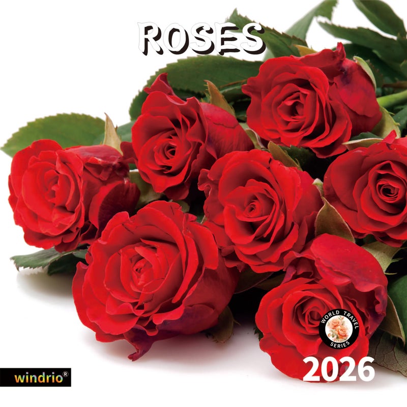windrio 2026 Wall Calendar,Calendar 2026, November 2025 - December 2026, Wall Calendar Roses, 12" x 24" Opened,Full Page Months Thick & Sturdy Paper for Calendar Organizing & Planning - Image 1