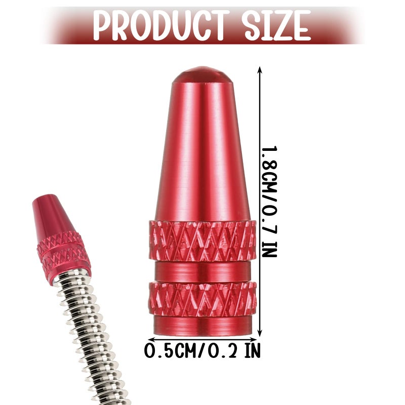 oruola مجموعة أورولا من 20 غطاء صمامات للدراجات، غطاء صمام بريستا من سبائك الألومنيوم، مقاوم للتآكل، أغطية صمامات عالمية قابلة للفك والتركيب للدراجات، أغطية صمامات بريستا للدراجات الجبلية ودراجات السباق على الطرق، 10 ألوان - Image 2