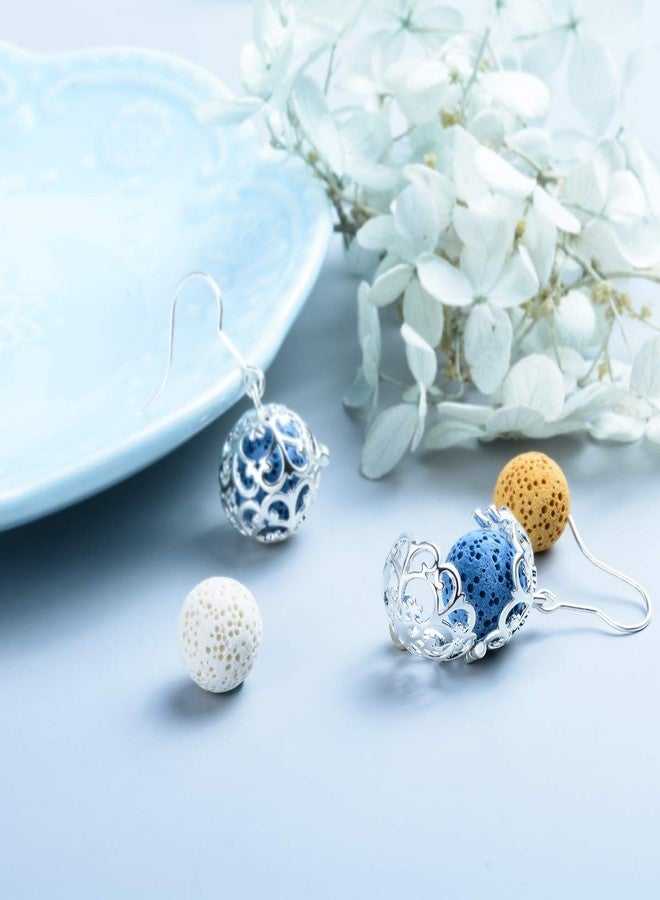 INFUSEU Aromatherapy Essential Oil Diffuser Jewelry for Women Lava Rock Stone Earrings Dangle Unique Chakra Yoga Healing Aroma Gifts for Mom Grandma - Image 2