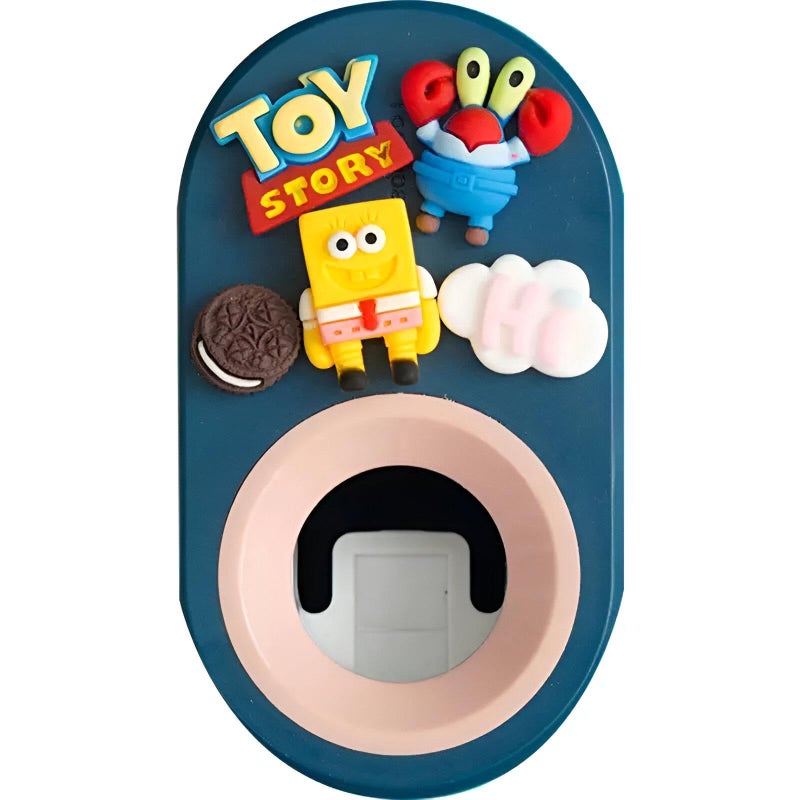 Toothpaste Dispenser - Automatic wall-mounted bathroom accessory with hygienic hands-free pump, fun design for children and practical solution for the whole family shower use (Option 1) - Image 1