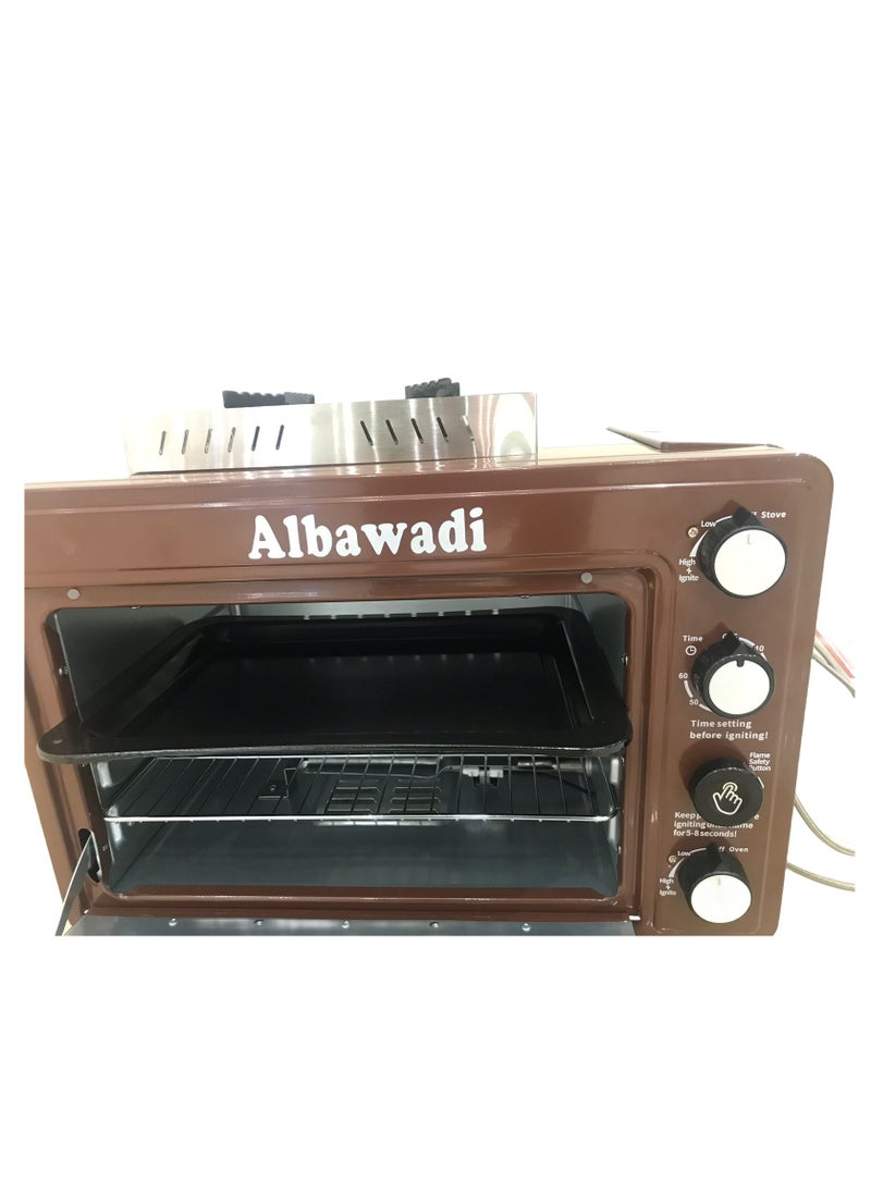 Albawadi Portable Camping Gas Oven 25L with Cooking Burner Stove Insulated Oven Box  - Image 4