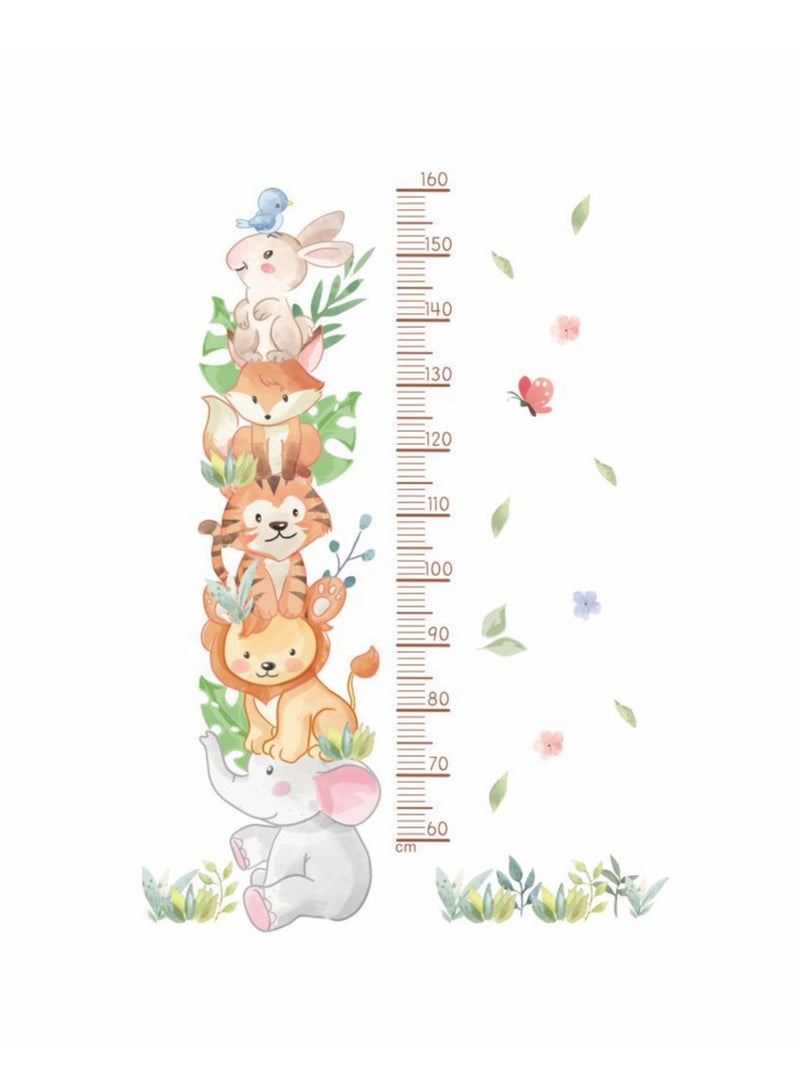 Cartoon Animal Height Wall Stickers Perfect For Kids' Bedrooms And Nurseries - Image 1
