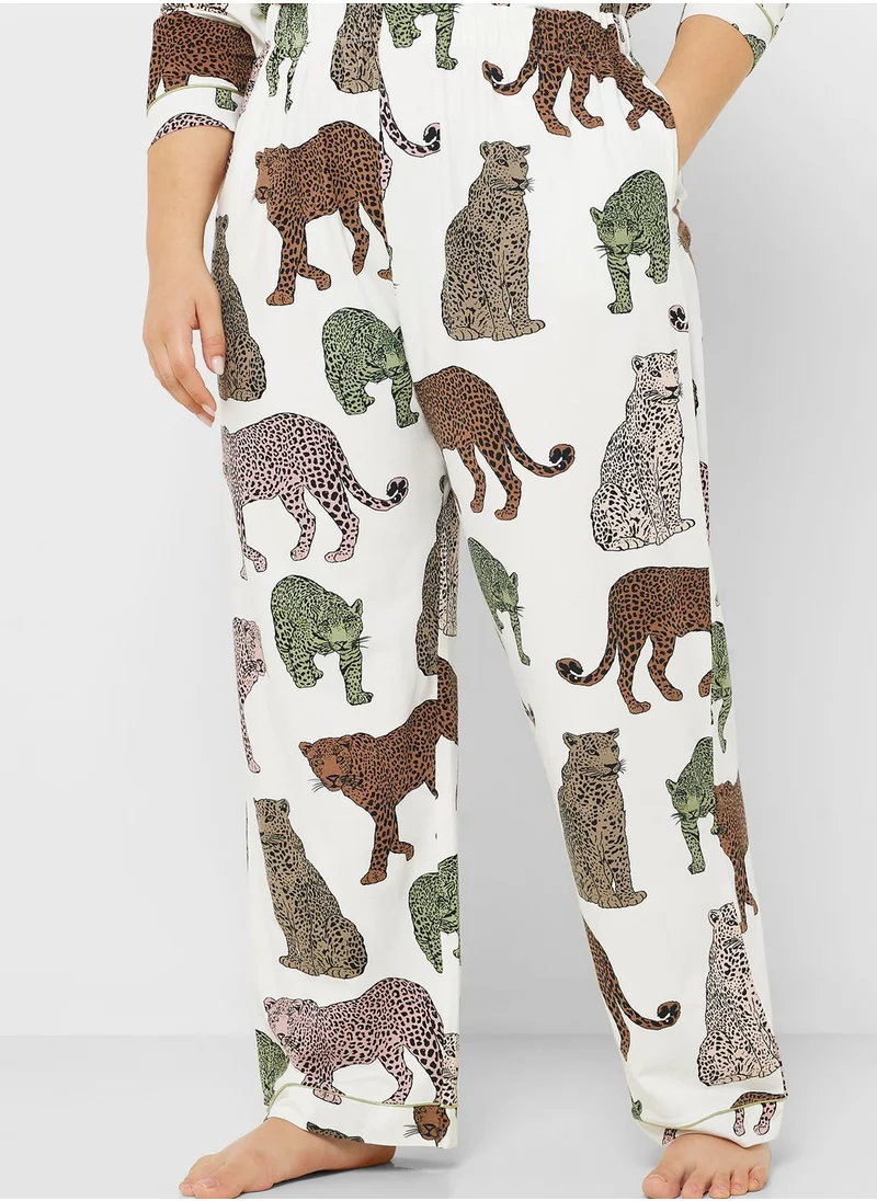 CHELSEA PEERS Printed Shirt & Pyjama Set