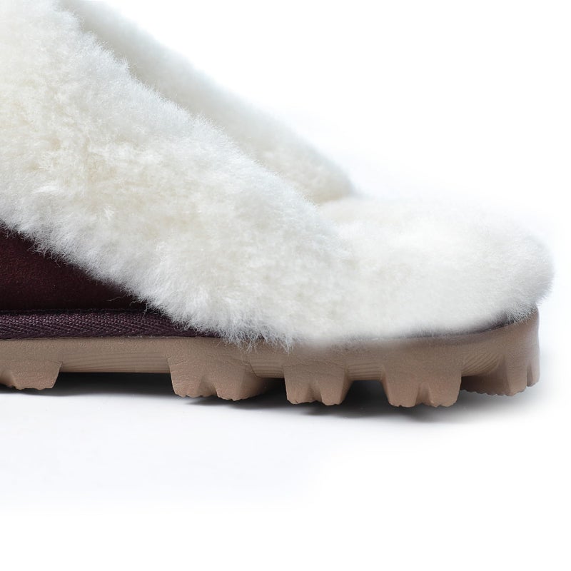 WaySoft Women's Genuine Australian Sheepskin Slippers, 18mm Wool Pile, Memory Foam, Durable Anti-Slip EVA Sole - Image 5