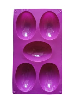 asmat 5-Cavity Oval Silicone Soap Mold – Glossy Dome Design for Homemade Lotion and Soap Bars  - Image 2