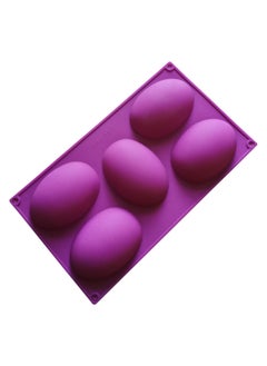 asmat 5-Cavity Oval Silicone Soap Mold – Glossy Dome Design for Homemade Lotion and Soap Bars  - Image 3