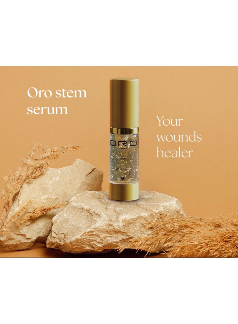 ORO STEM 24K Gold ORO Stem Face Serum, Hyaluronic Acid & Polypeptides. Intense Hydration, Anti-Aging Glow, Youthful Radiance. Illuminates & Refines Skin. Made in USA  - Image 2